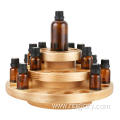 Essential Oil Box Wooden Organizer 3 Layers Essential Oil Container Aromatherapy Natural Wood Round Rotating Display Rack